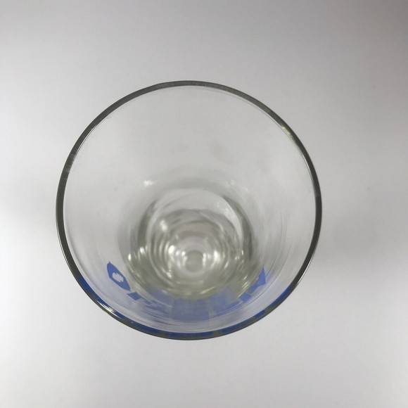 Vintage Olympia Beer Footed Pilsner Glass Blue Good Luck Horseshoe Logo Tumwater - Picture 6 of 7